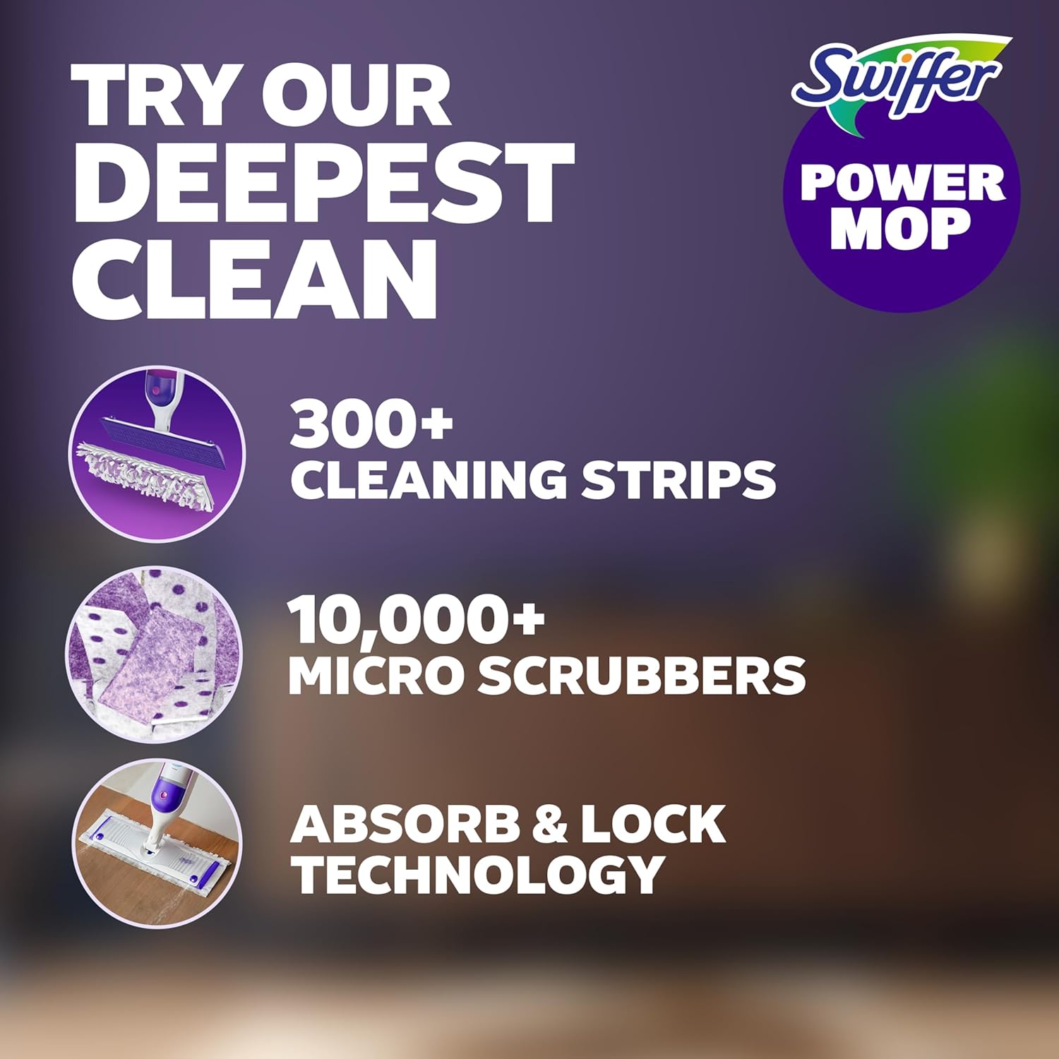 Swiffer PowerMop Multi-Surface Mop Kit for Floor Cleaning, Fresh Scent, Mopping Kit Includes PowerMop,