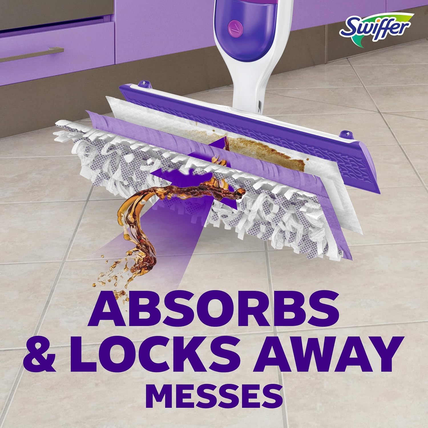 Swiffer PowerMop Multi-Surface Mop Kit for Floor Cleaning, Fresh Scent, Mopping Kit Includes PowerMop,